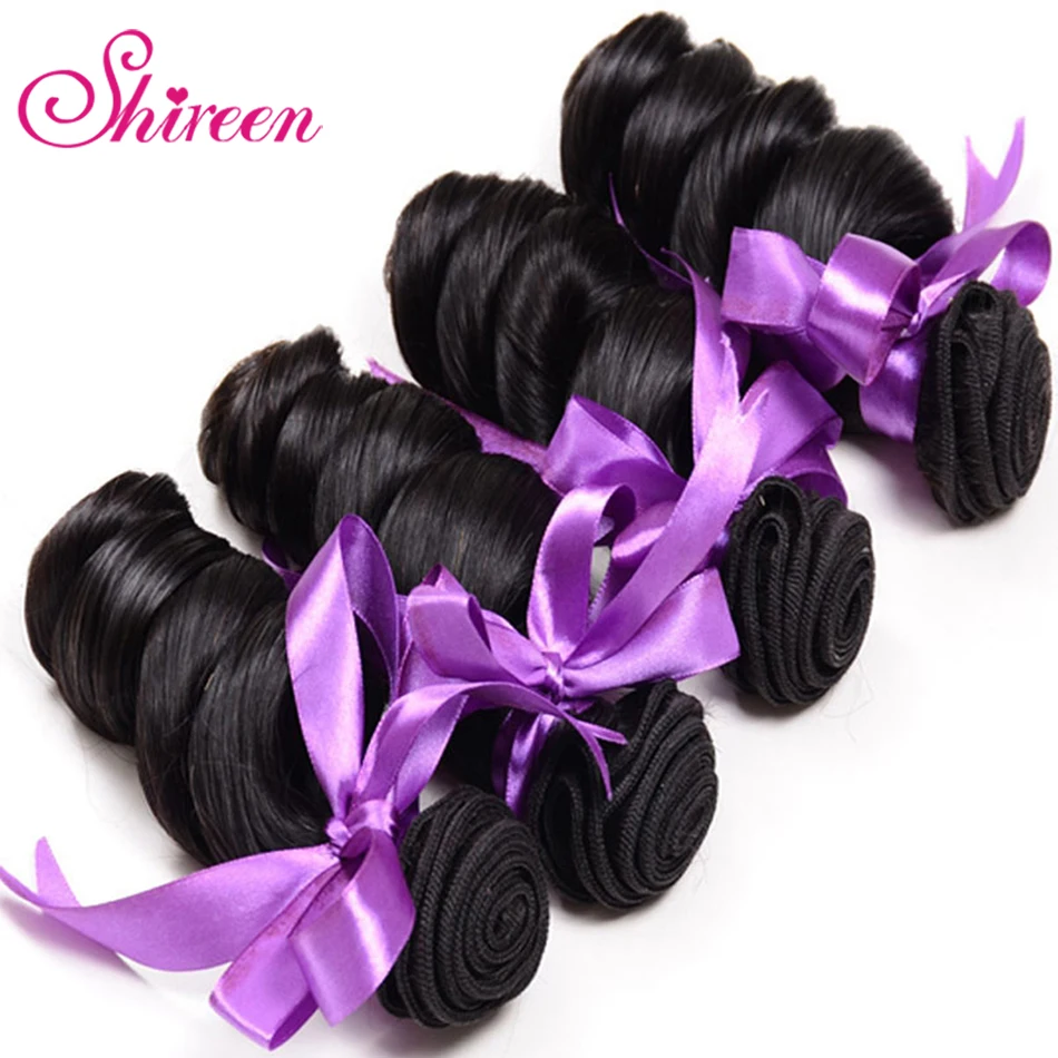 Shireen Loose Wave Bundles 100% Human Hair Extension Brazillian Hair Weave tissage cheveux humain Natural Black Can Be Colored Shireen Loose Wave Bundles 100% Human Hair Extension Brazillian Hair Weave tissage cheveux humain Natural Black Can Be Colored