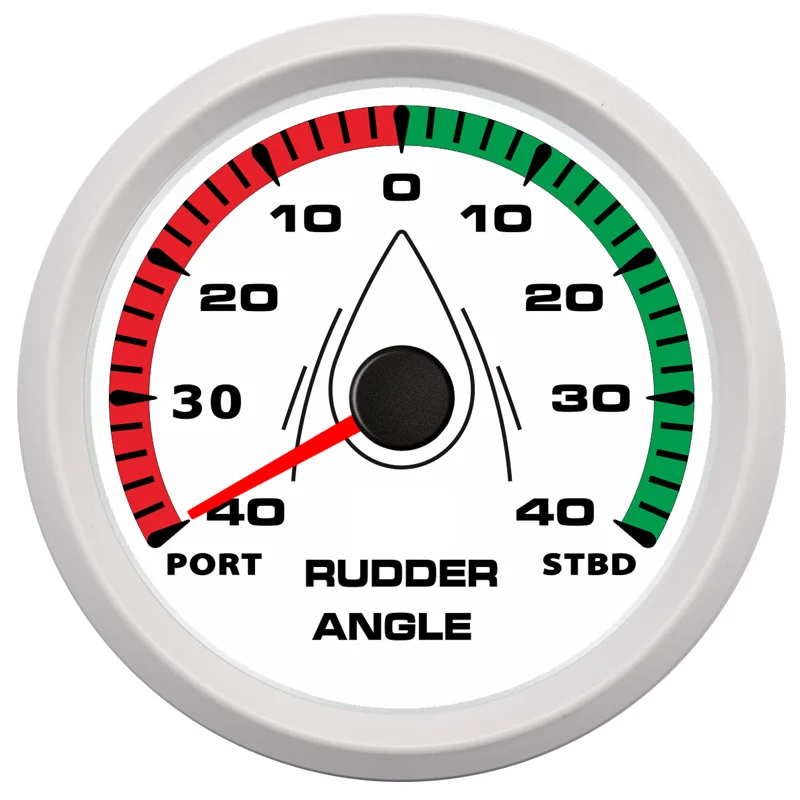 Индикатор угла руля морской лодки с датчиком 0-190 Ом 85 мм 3,35 дюйма 9-32 В 316L ободок - Цвет: WW red backlight