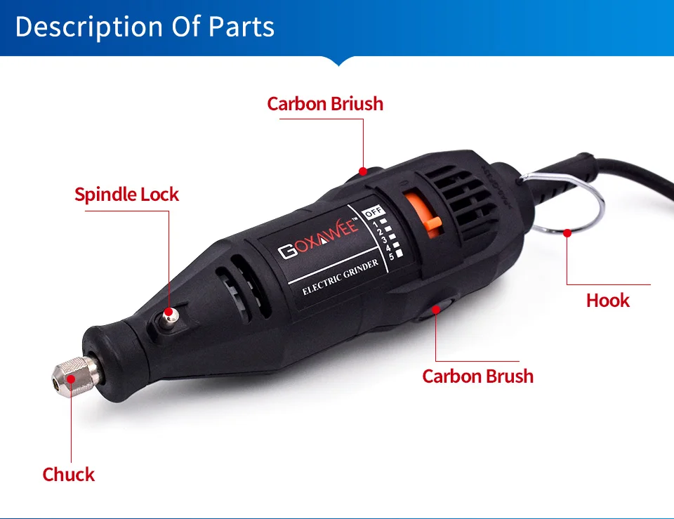 GOXAWEE 110 В/220 В электрическая мини-дрель для Dremel, вращающиеся электроинструменты с 5 переменными скоростями, мини-гравер, шлифовальная машина, полировщик