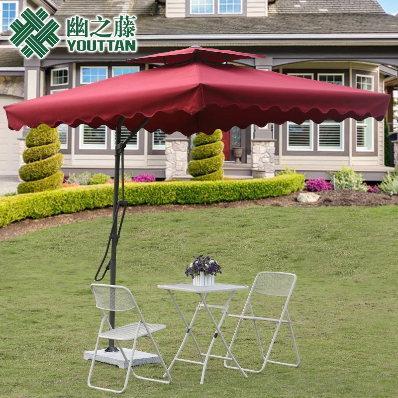 Outdoor Leisure Furniture Folding Umbrella Balcony Tables And Chairs Outdoor Leisure Furniture Folding Umbrella Balcony Tables And Chairs Shaded Garden Patio Booth Large Beach Rome