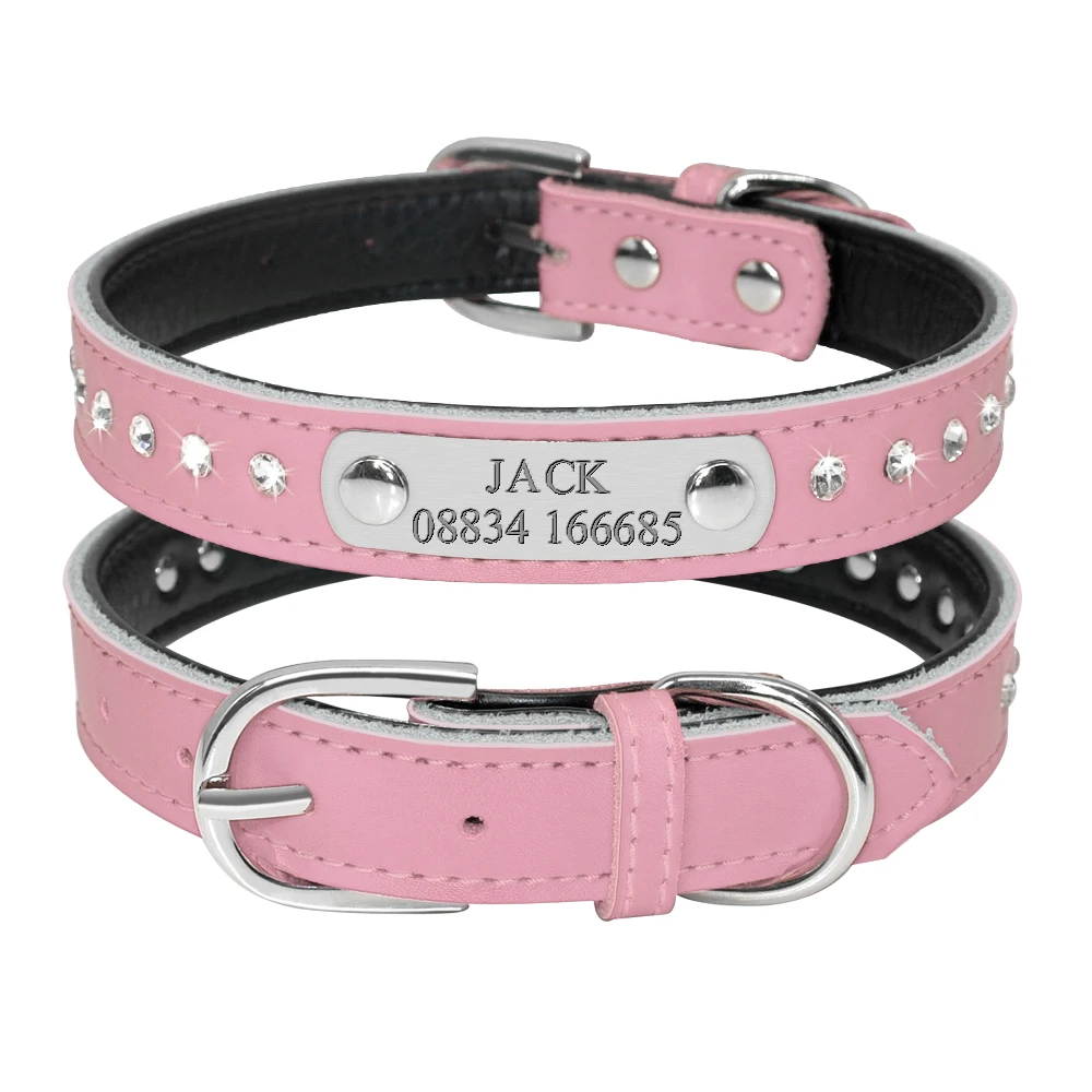 Leather Cat Collar Personalized Cat Collar For Puppy Small Dogs Pet