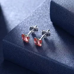 Австрия Элементы Кристалл 925 пробы серебряные серьги с бриллиантами шпильки для Для женщин корейская мода Стиль сладкий лук кристалл