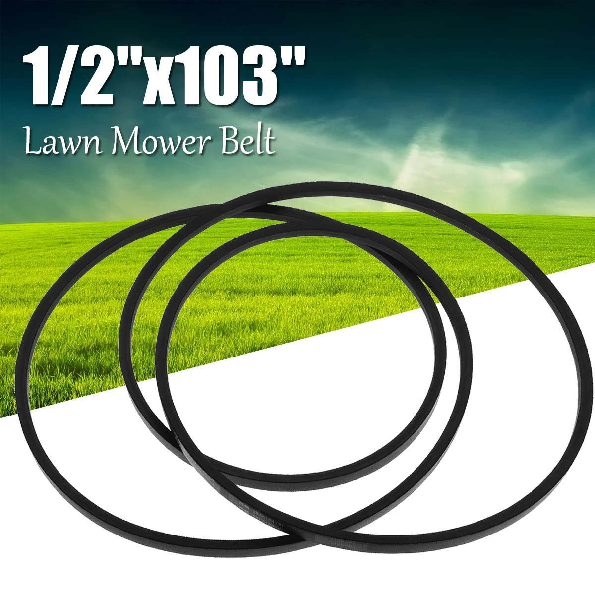 

13mm For A101 Industrial Lawn Mower V Belt Rubber 1/2''x103'' Mower Deck Belt Replacement for Industrial Machinery Accessory