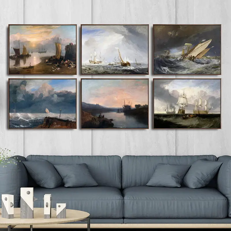 

Home Decoration Art Wall Pictures Fro Living Room Poster Print Canvas Paintings British Joseph Mallord William Turner ship 1