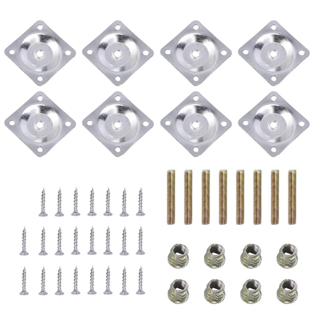 Furniture Legs Iron Pads Plates Screws Hanger Bolts Female Adapters Hardware Kits Furniture Legs Accessories