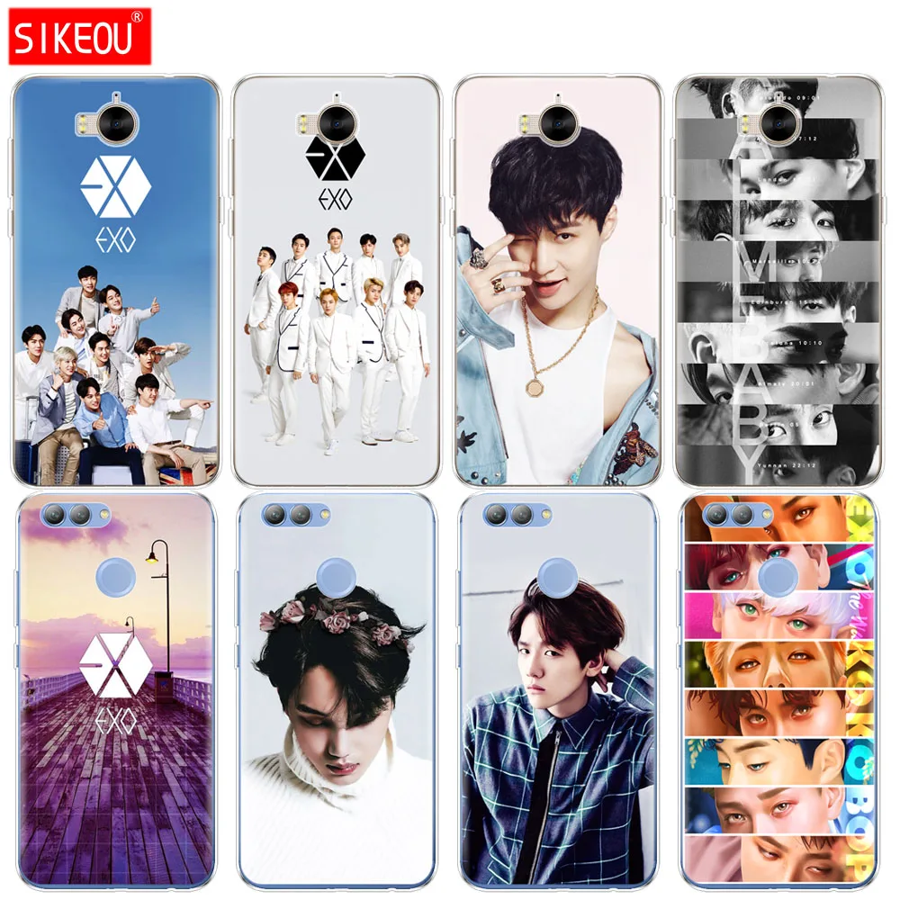 

Silicone phone Cover Case for huawei Y3 Y6 Y5 2 II 2017 nova 3e 2s 2 LITE plus Kpop exo Lucky one