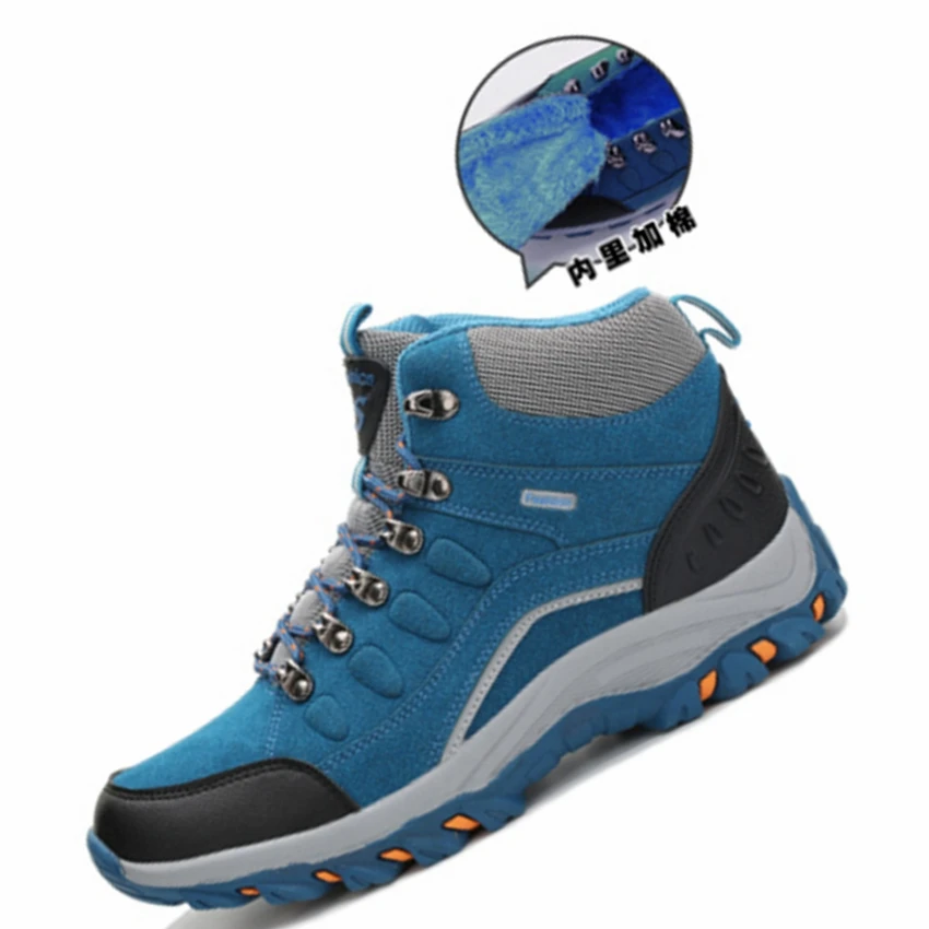 

men high top camping outdoor shoes breathable walking climbing mountain shoes men brand trekking hiking shoes boots men sneakers