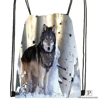 

Custom wolf_moon_by_kyghost@03- Drawstring Backpack Bag Cute Daypack Kids Satchel (Black Back) 31x40cm#180611-03-107