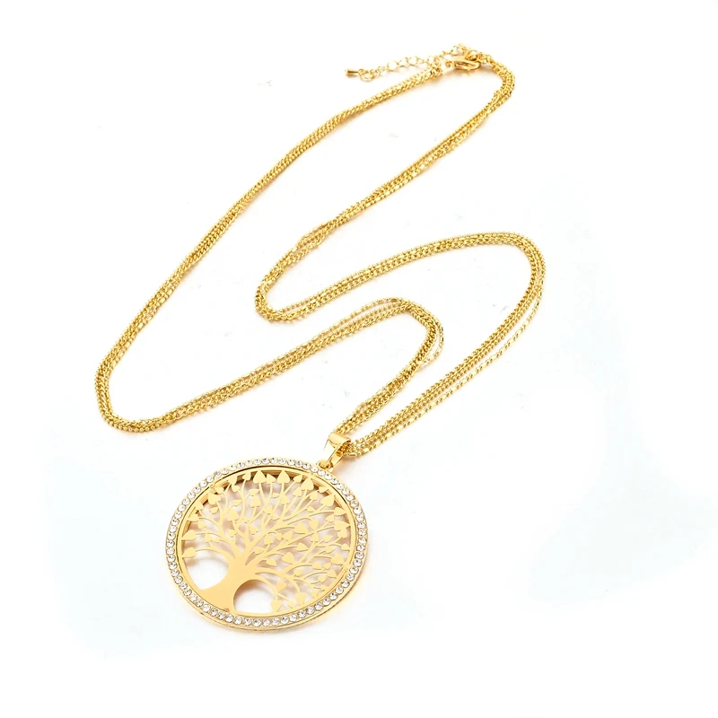 Комплект из колье и серёг под золото|crystal jewellery set|jewellery settree of life jewelry |