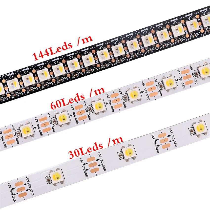 5 м sk6812 RGBW Светодиодные ленты SMD 5050 RGB белый теплый белый нейтральный белый янтарь Индивидуальный Адресный LED пикселей не Водонепроницаемый 5