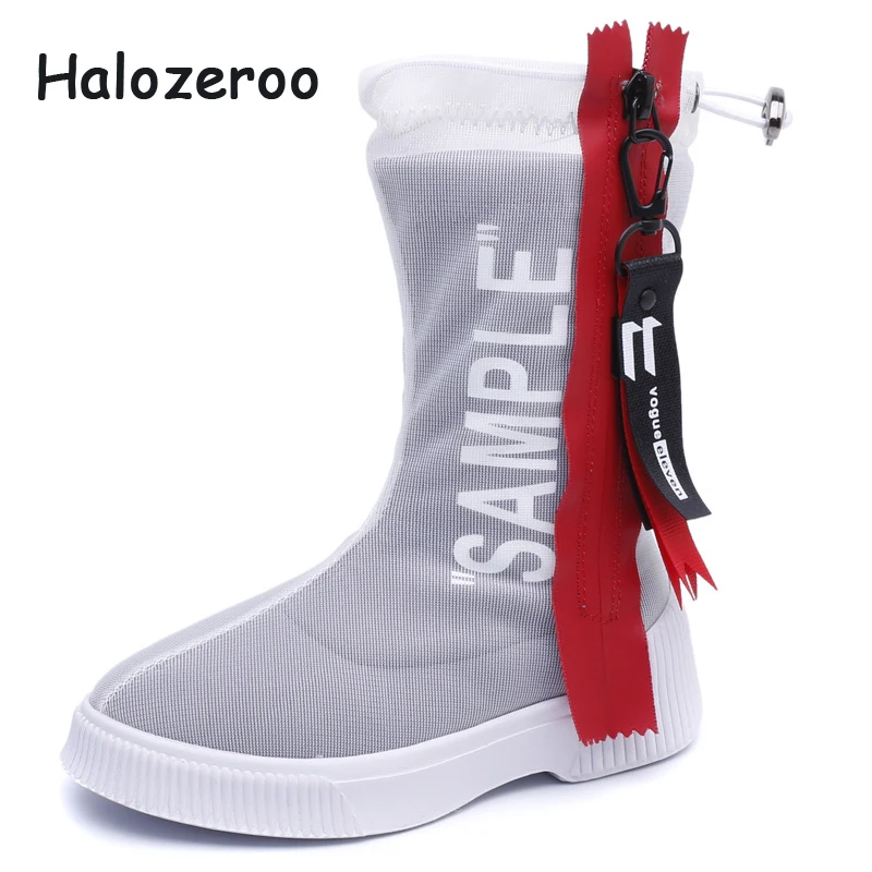 Halozeroo/зимние ботинки до середины икры для маленьких девочек Детские брендовые