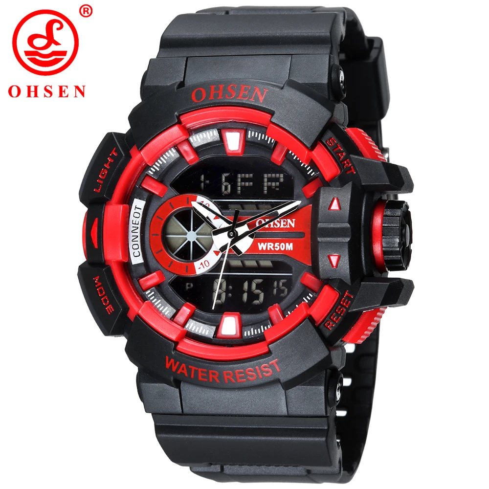 Prix pour 2015 ohsen hommes sport montres en plastique led numérique analogique quartz montres armée résistant à l'eau 30 m montre de luxe marque as08 Prix pour 2015 ohsen hommes sport montres en plastique led numérique analogique quartz montres armée résistant à l'eau 30 m montre de luxe marque as08