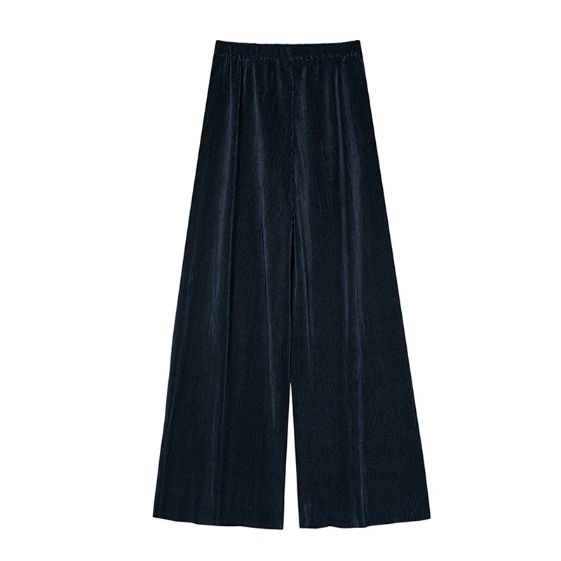 Wide Leg Pants Women 2018 Autumn Winter New Fashion Korean Version Loose Pleated Thin High Waist Casual D247 | Женская одежда