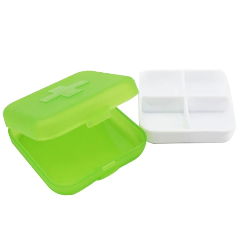 Best Cross font b Tablet b font Pill Boxes Holder Medicine Storage Organizer Container Case Green