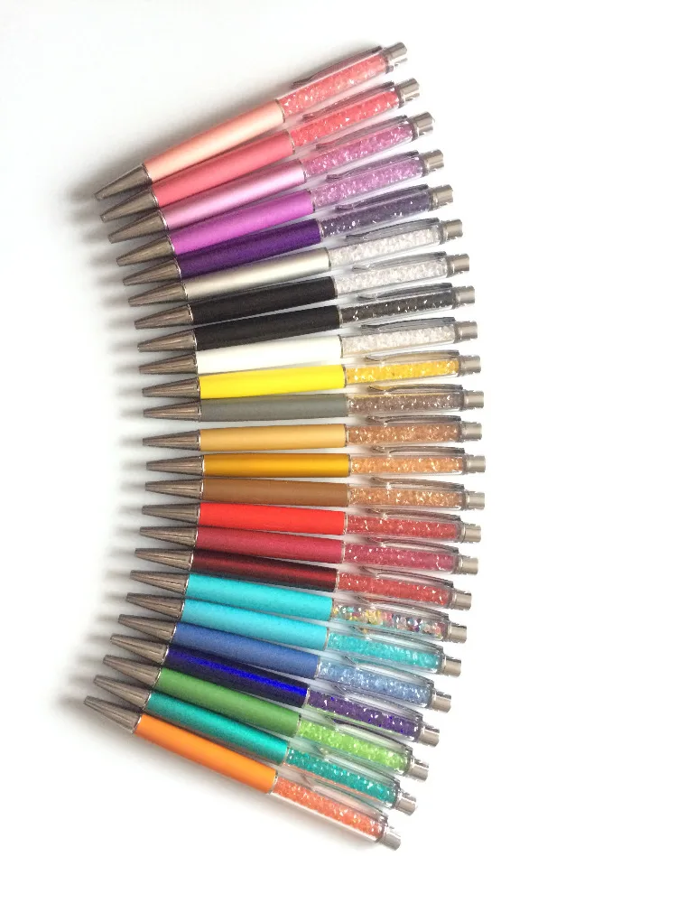 

Luxury Crystal pen with gift box case Fashion diamond ballpoint pen promotional items gift pen