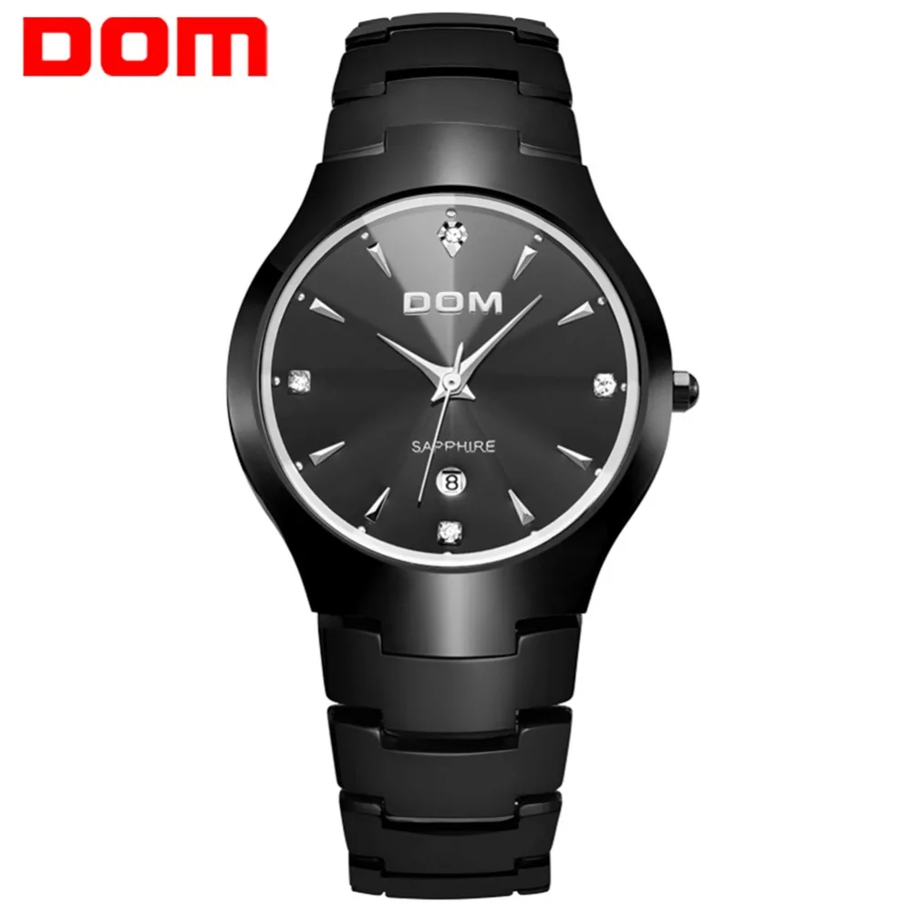 Watch Men DOM Brand hot sport Luxury tungsten steel Strap Wrist 30m waterproof Business Quartz watches Fashion Casual W-698-1M