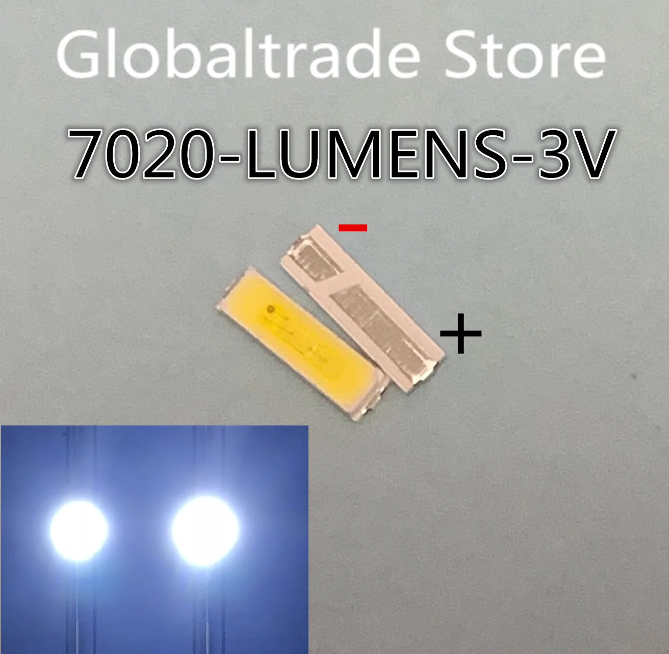 1000 шт. для люмен 7020 SMD светодиодный бусины 3V 0,5 W 150mA холодный белый ЖК-дисплей Подсветка для ТВ Применение SANE7020P-0W-2074