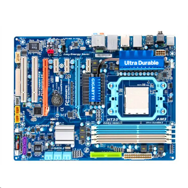 Для Gigabyte GA-MA790XT-UD4P оригинальная б/у рабочего стола материнской платы MA790XT-UD4P 790