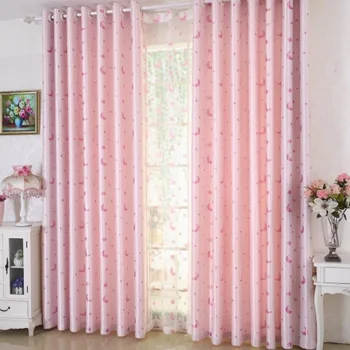 

Popangel 100% Polyester Stars and Moon Jacquard Pattern Thickening Blackout Thermal Insulated Children Room Window Curtains