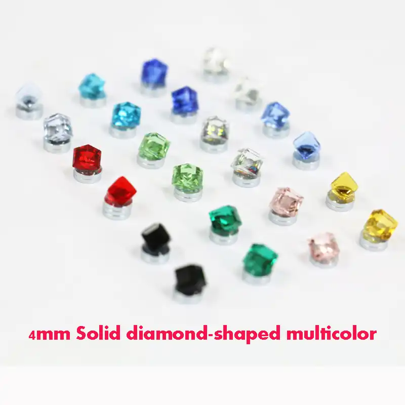 1 par 6mm Unisex Redondos de Cristal Claro clip magnético en Arito Para Cumpleaños