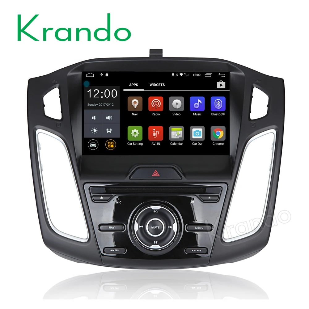 

Krando 9" Android 7.1 car navigation multimedia system for Ford Focus 2015+ audio radio gps dvd palyer WIFI 3G DAB+