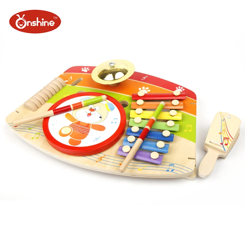 Toy Musical Instruments 5 in 1 Musikstation Kids Toys Wooden Castanets ...