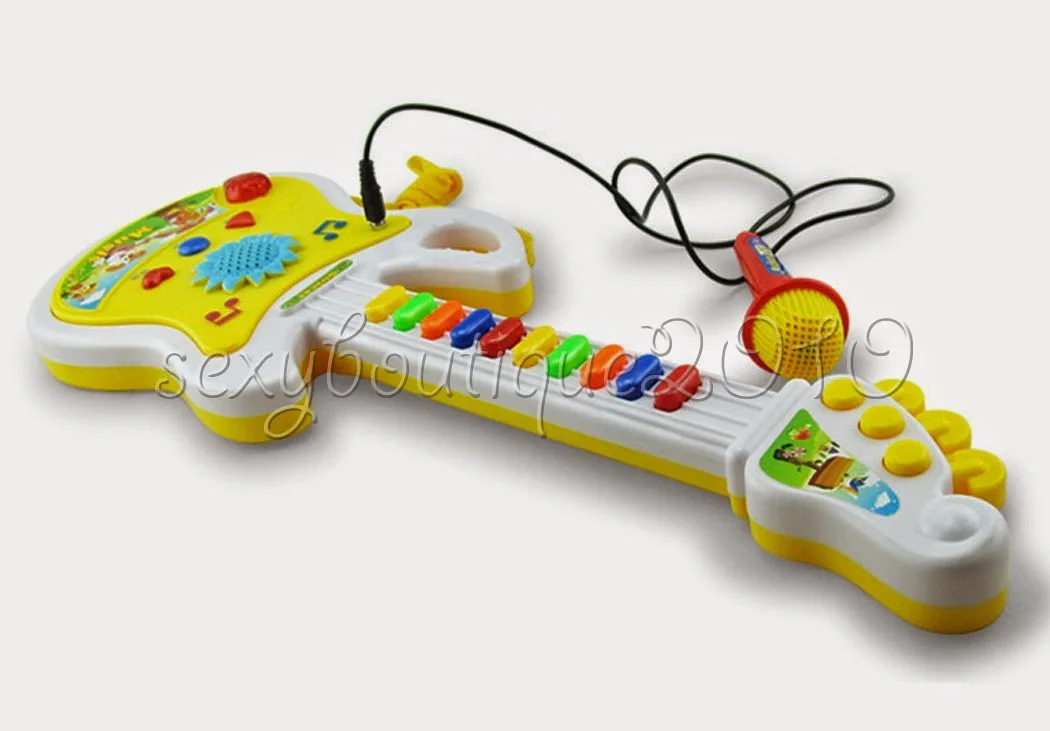 Дети электронная гитара Музыка бас игрушки инструмент обучающая игрушка для ребенка раннее образование подарок