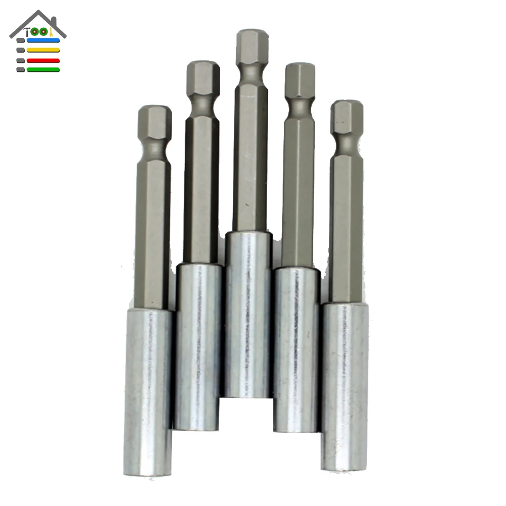 1/4" Hex 5pc/Set 75mm/3" Bit Tip Holder Screwdriver Bit Extension Bar Electric