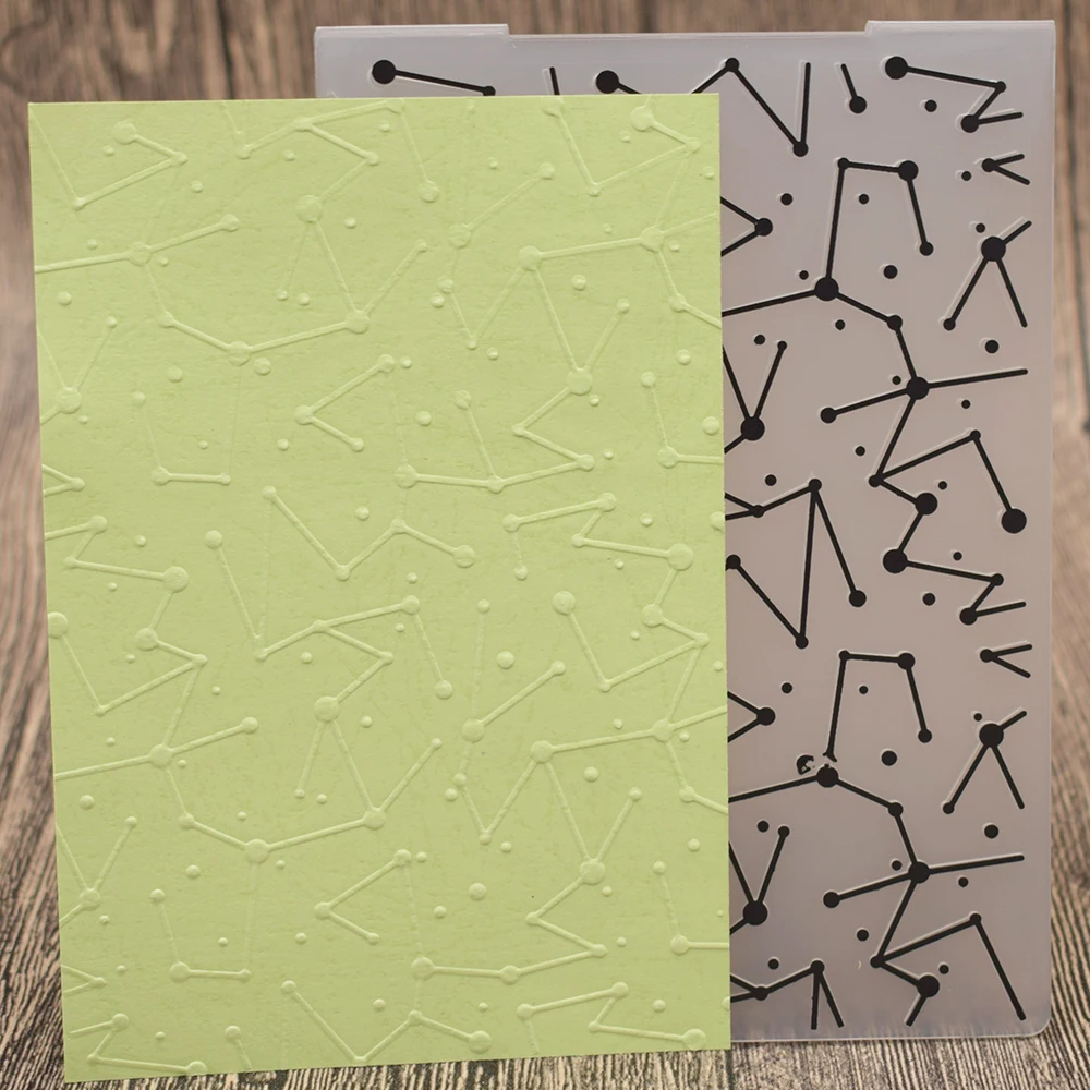 

Line Constellation Plastic Embossing Folder Scrapbooking Paper Card Making Craft Template DIY Photo Album Decor