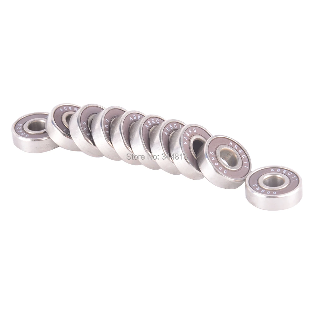 

New 10Pcs 608 ABEC-11 Skate Roller Inline Scooter Bearing Chrome Steel Shields Skating Bearings For Scooter Parts Random Color