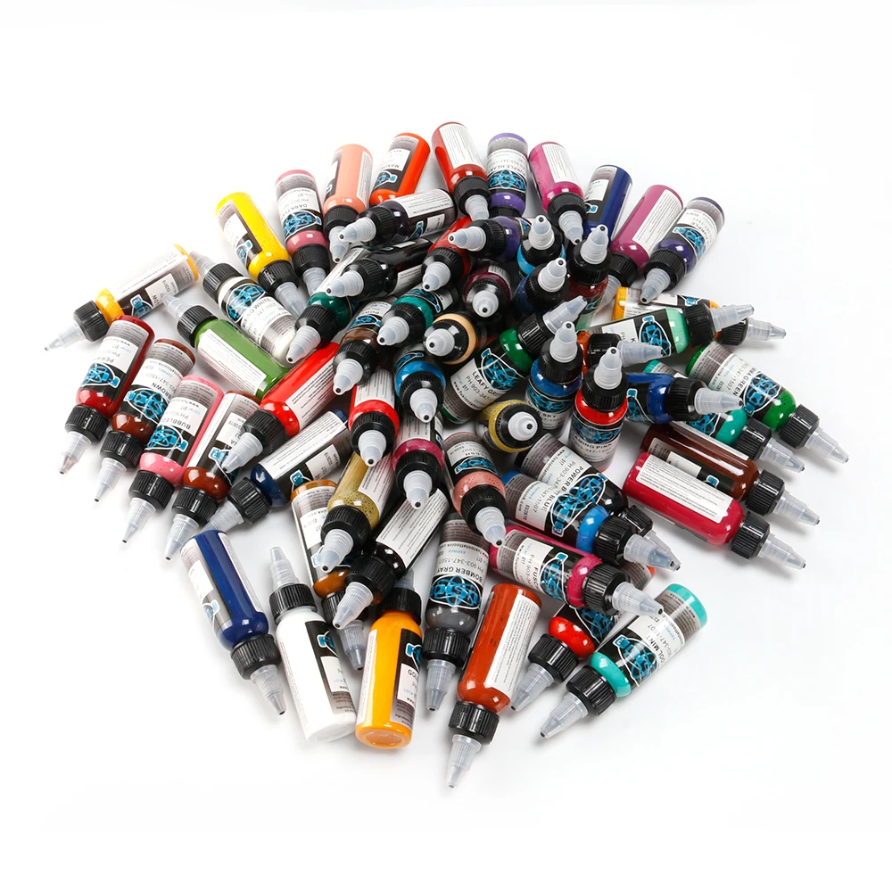 

60 color permanent tattoo body art 30ml / bottle of pigment professional beauty set 1OZ