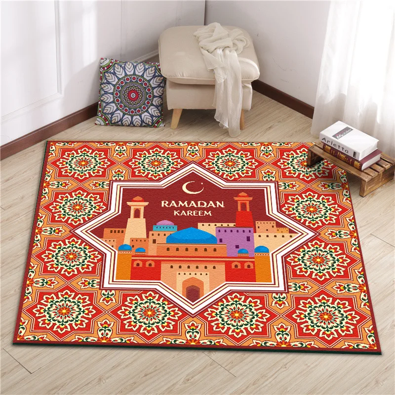 Национальный Ветер Рамадан ковер цифровой печати кристалл флис нескользящий ползающий Коврик Гостиная ковер спальня коврик
