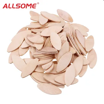 

ALLSOME 100pcs No. 0#/10#/20# Assorted Wood Biscuits for Tenon Machine Woodworking Biscuit Jointer HT1923-1925