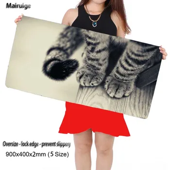 

Mairuige Cat Foot Free Shipping Locking Edge MousePad Non-Skid Mouse Mat Desk Pad Keyboard Pad for Dota CSgo League of Legends