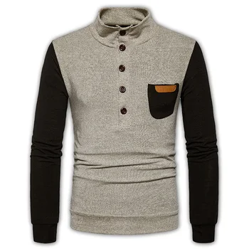 

Men's Sweaters fashion Spring Button Pullover Cashmere Wool Sweaters Man Casual Knitwear Fleece Velvet Clothing European size