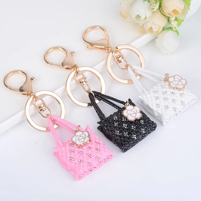 New Cute Creative Handbag Key Chains Fashion Keychain Women Bag Charm