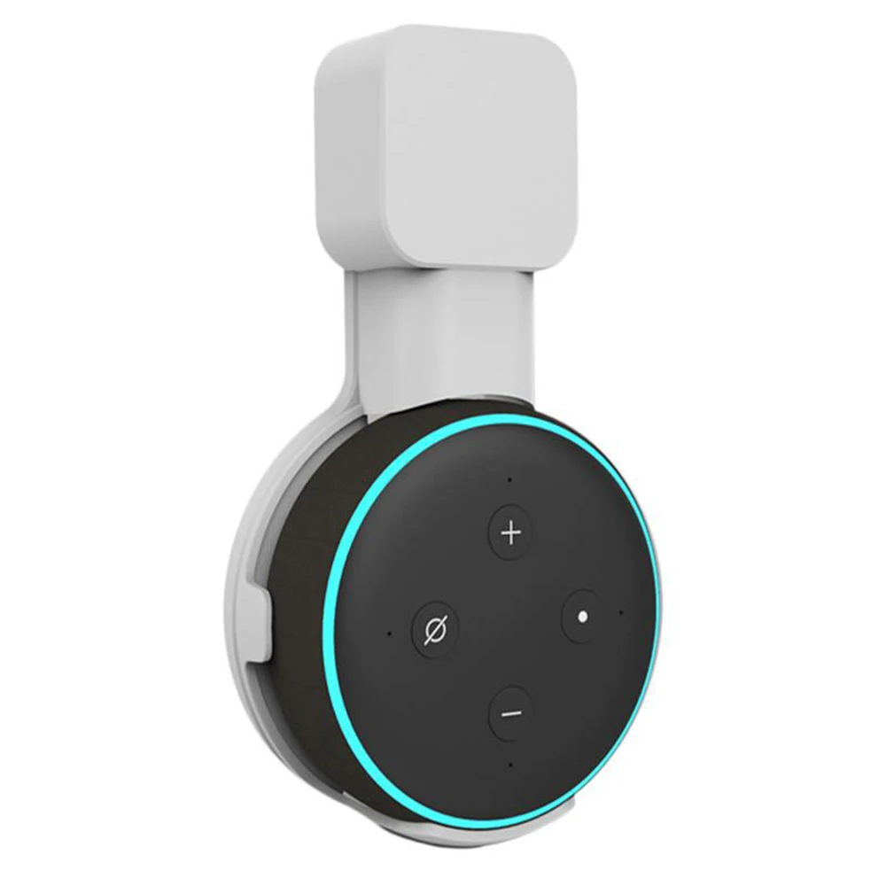 Розетка настенный держатель для Echo Dot 3 кронштейн домашний музыкальный держатель динамика голосовой помощник в кухне спальни портативный аудио стенд - Цвет: Белый