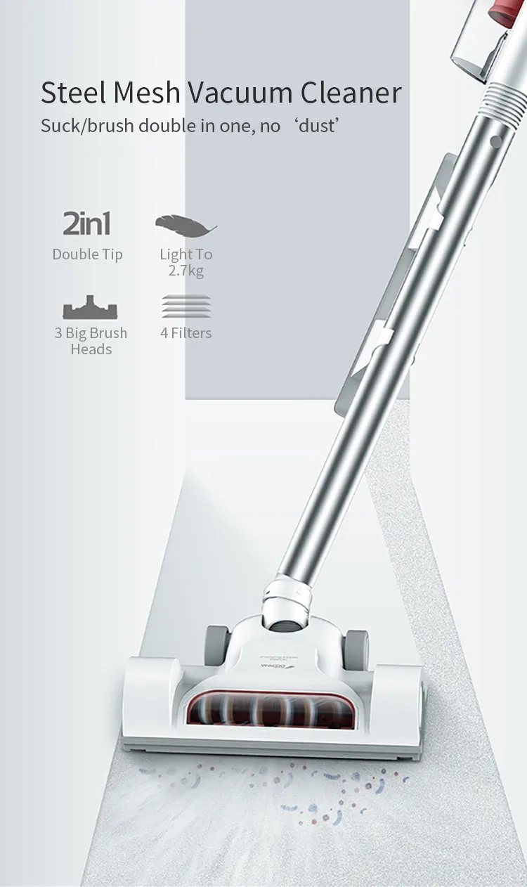 YOUPIN Deerma DX600S 600 Вт бытовой вертикальный Ручной пылесос Мощный антимит Многофункциональный Циклон пылесборник