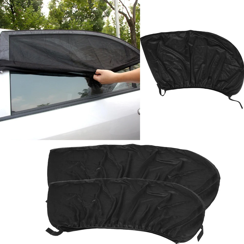 

New Mesh Fabric baby Car Rear Side Window Sun Shade Curtain 2 Size Sun Visor Shade Cover Shield UV Protector baby stroller acc