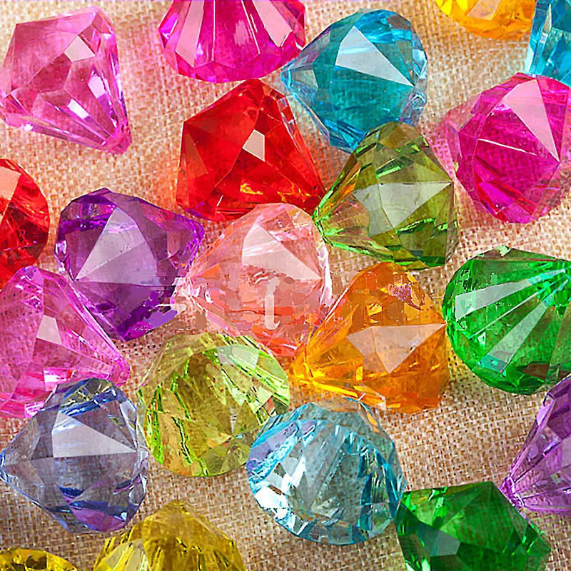 Mix Color Geometric Shape Jewelry Making Tools Transparent Acrylic Mini Beads Kids DIY Fashion Jewelry Accessories
