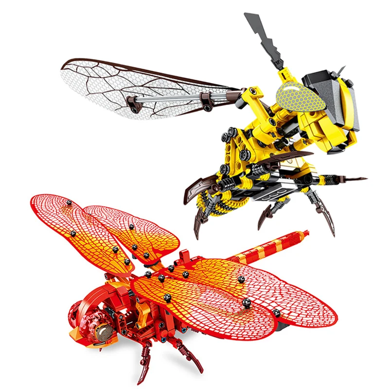 

330PCS Simulated Insect DIY Dragonfly Model Building Blocks Set Educational Toys for Children Compatible Legoing Technic Bricks