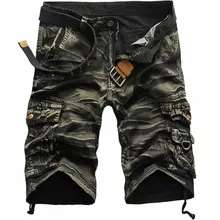 Новое поступление камуфляжные Свободные повседневные шорты с карманами из хлопка большого размера 8 цветов пять брюк