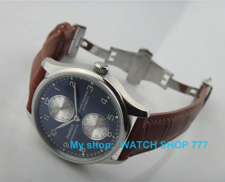 2016 new fashion 44mm PARNIS Automatic Self Wind movement men s watch high quality with Butterfly