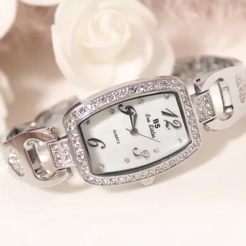 

New Hot-selling Watch Arabic Digital Rhinestone Scale High-end Linked List Custom Full Rhinestone Female Watch