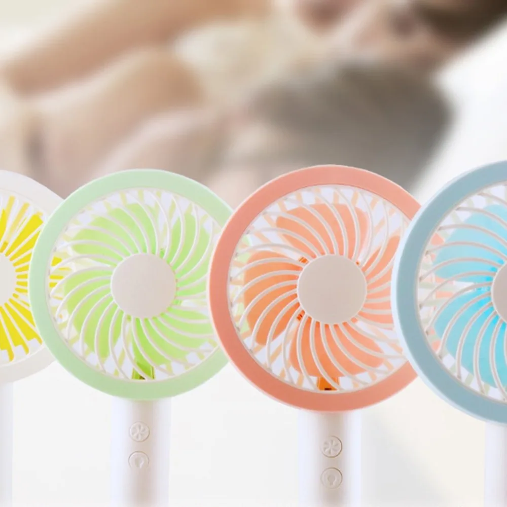 Verano de Ventilador USB tamaño portátil Mini Ventilador de refrigerador recargable mano Ventilador de la Oficina para el hogar mejor regalo