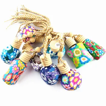 

5 Pieces Car Styling Auto Hanging Perfume Scent Folk-custom Empty Bottle Air Fresher Pendant Perfume Container