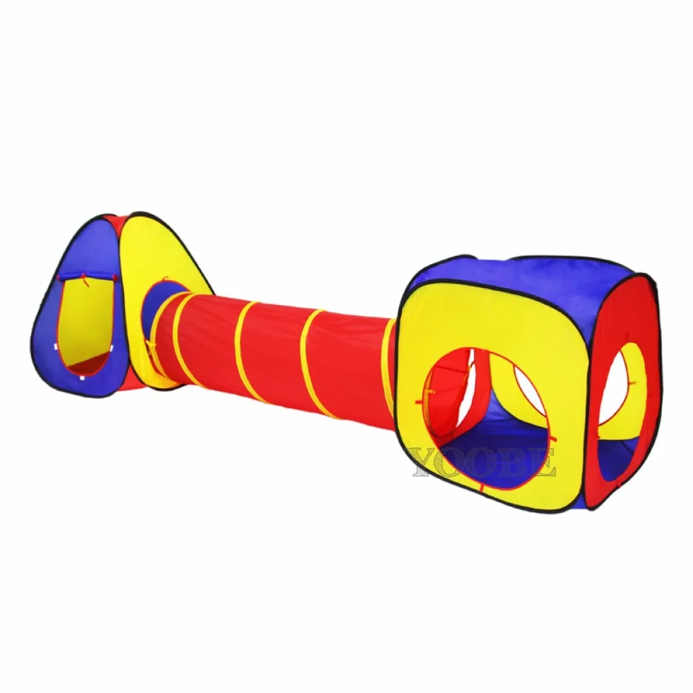 Portable Foldable Pop Up Tunnel Baby Tent Children Kids Cubby Play