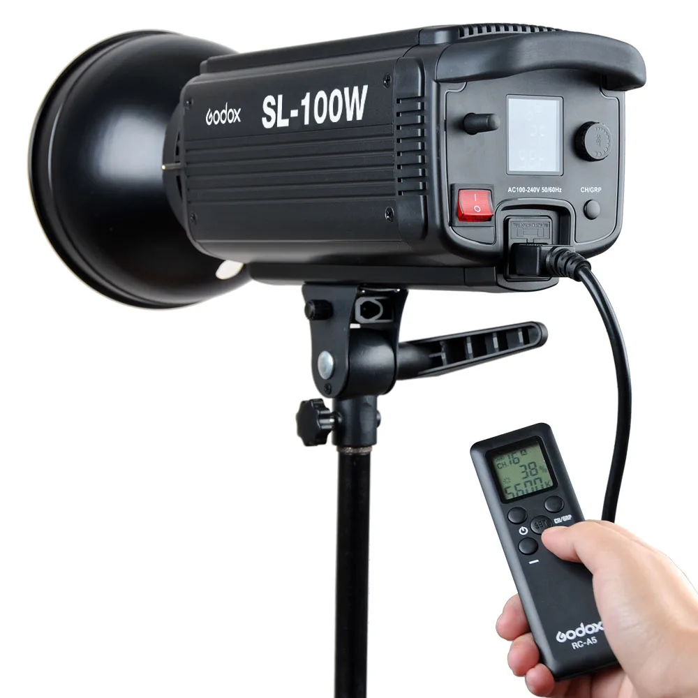 

Godox SL-100W 2400LUX photography Studio LED Continuous Video Light Bowens Mount with Lamp + Standard Reflector + Charger