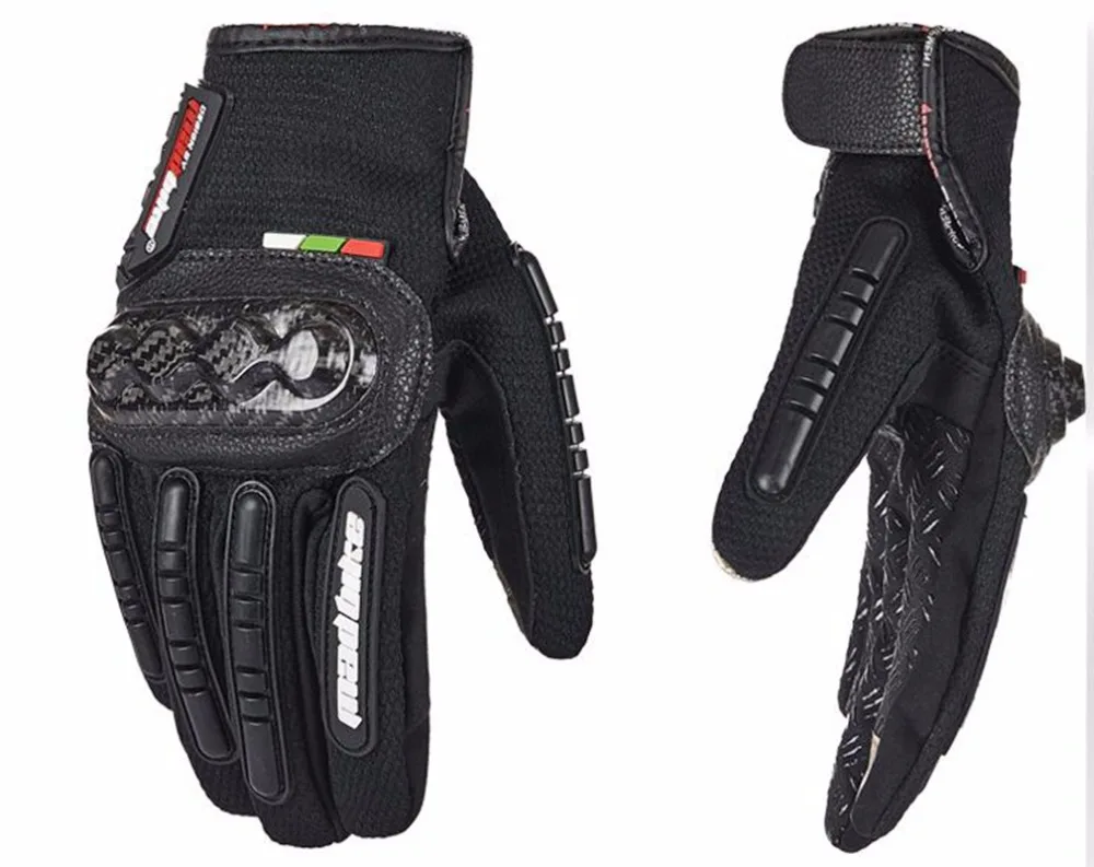 Carbon Fiber Motorcycle Glove Motorbike Guante Armor ...