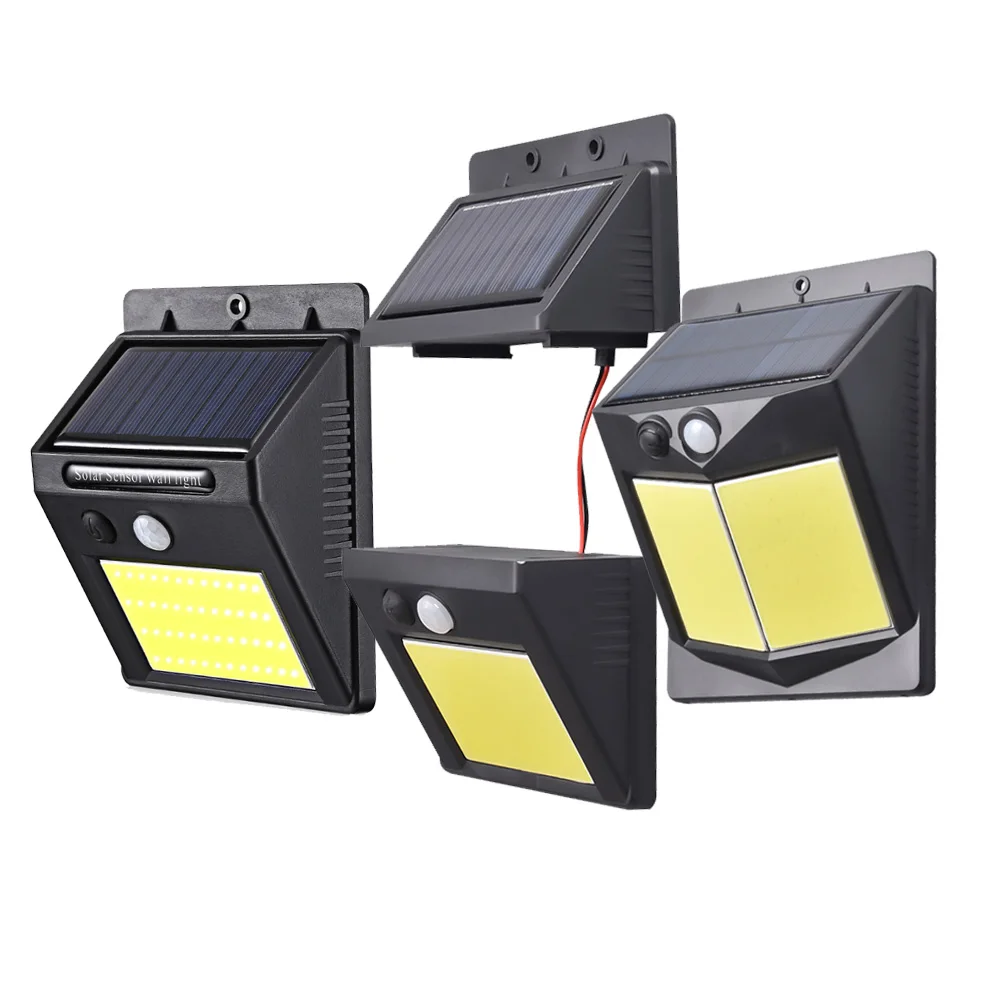 

48/96 LED COB Outdoor Solar Light Waterproof Garden Light Smart IR Motion Sensor Wall Mount Lamp Courtyard Fence Pathway Lamp